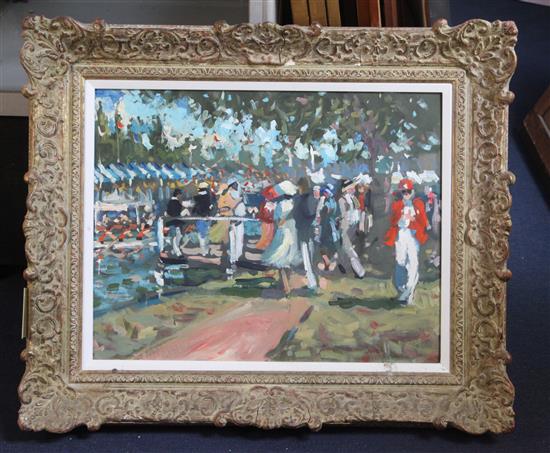 § Sherree Valentine Daines (1956-) Henley Regatta 17 x 21.5in.